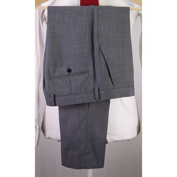 Express Mens Photographer Fitted Solid Light Gray 2-Btn Suit 38S - Picture 9 of 9